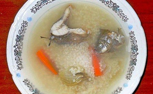 Рыбный суп с пшеном