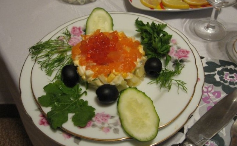 Салат Царский с сёмгой