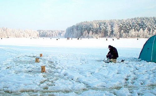 Январь, Десногорское водохранилище
